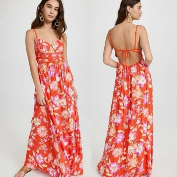 Free People Floral Wisteria Medium Maxi Dress - Picture 1 of 8